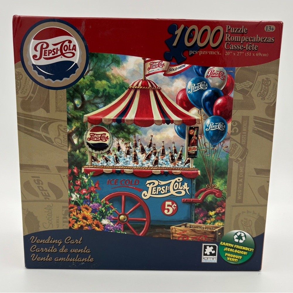 Pepsi Cola Vending Cart 1000 Piece Karmin International Puzzle NIB